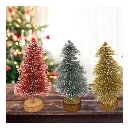 Imagem de Mini Arvore de Natal Pinheiro Mesa Nevada Decoração 16cm