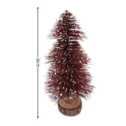 Imagem de Mini Arvore de Natal Pinheiro Mesa Vermelho Decoração 16cm