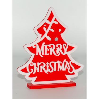 Imagem de Mini Arvore Decoração de Natal de Mesa Merry Christmas 10cm