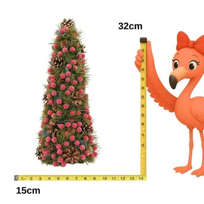 Imagem de Mini Arvore Natalina De Mesa Frutas 32Cm 1041666