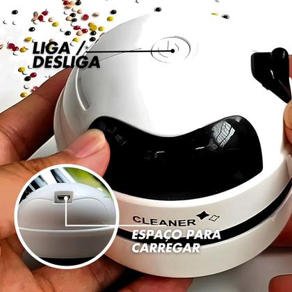 Imagem de Mini Aspirador Mesa Papa Migalhas Com Coletor Recarregável.