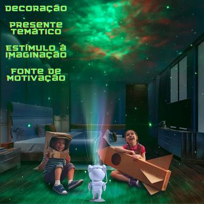 Imagem de Mini Astronauta Robo Projetor de Luzes Teto quarto Criança Galaxia Nebulosa Céu Estrelado