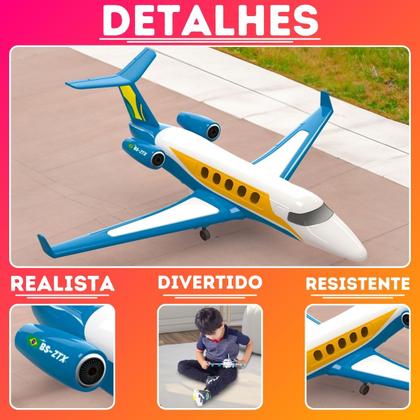 Imagem de Mini Avião Jatinho Executivo Aeroporto Miniatura Brinquedo Menino Menina