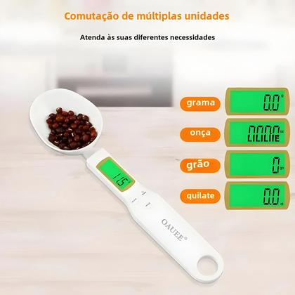 Imagem de Mini Balança de Cozinha Digital LCD - 0,1g a 500g - Medição Precisa de Alimentos