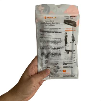 Imagem de Mini Band Loop Funcional Tecido Poliéster Vollo VP1094 32cm Cinza Forte