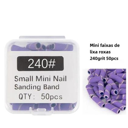Imagem de Mini Bandas de Lixa 3,1mm com Brocas de Aço Inoxidável para Unhas