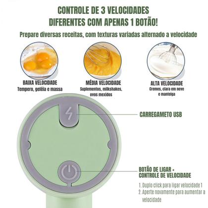 Imagem de Mini Batedeira Eletrica Recarregavel Portatil Mixer De Mao