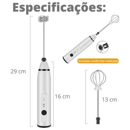 Imagem de Mini Batedor Misturador Mixer Elétrico Bebidas Leite Café