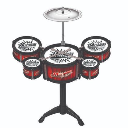 Imagem de Mini Bateria Infantil Crianças 5 Tambores 1 Prato Musical