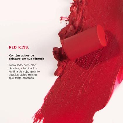 Imagem de Mini Batom Vermelho Semi-Matte The Lipstick Red Kiss Océane