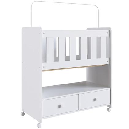Imagem de Mini Berço 2 Gavetas Com Colchão Moisés - Branco
