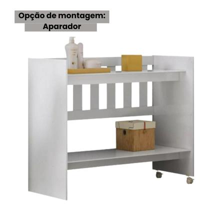 Imagem de Mini Berço 5x1 100% MDF Colchão Incluso Suporte Mosquiteiro