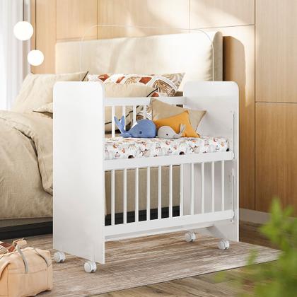 Imagem de Mini Berço Bed Side Com Colchão Doce Amor Grade Móvel