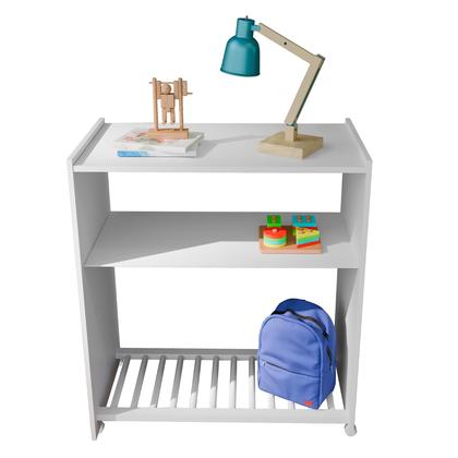 Imagem de Mini Berço Cama Baby Com Colchão Quarto Infantil 2 em 1 Branco / Rosa / Nature