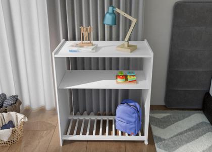 Imagem de Mini Berço Cama Baby Com Colchão Quarto Infantil 2 em 1 Branco / Rosa / Nature
