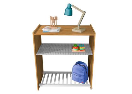 Imagem de Mini Berço Cama Chiqueirinho Baby Com Colchão Quarto Infantil 2 em 1 Branco, Nature e Rosa