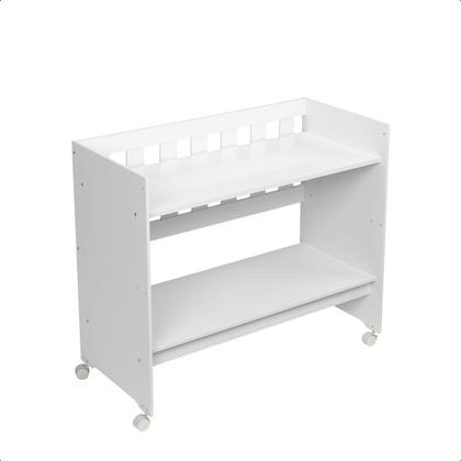 Imagem de Mini berço Chiqueirinho com colchão multifuncional 5x1 com suporte mosqueteiro Branco