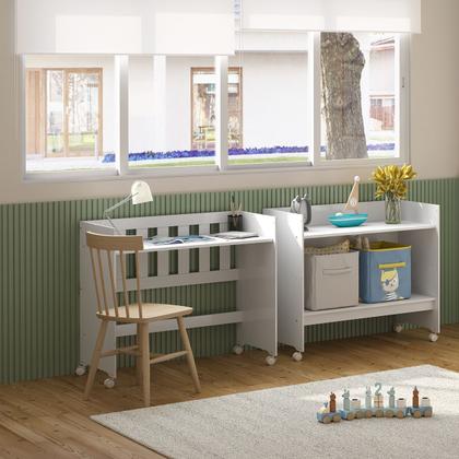 Imagem de Mini Berço Completo Com Colchão 5 em 1 Maria - Cor: Branco