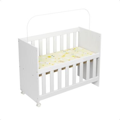 Imagem de Mini Berço De Bebê Chiqueirinho Quarto Infantil Com Ridízios Acompanha Colchão 2 em 1 Outlet Plus