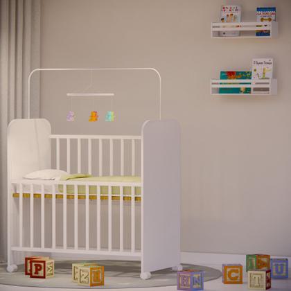 Imagem de Mini Berço Grade Móvel Com Colchão e Regulagem de Altura