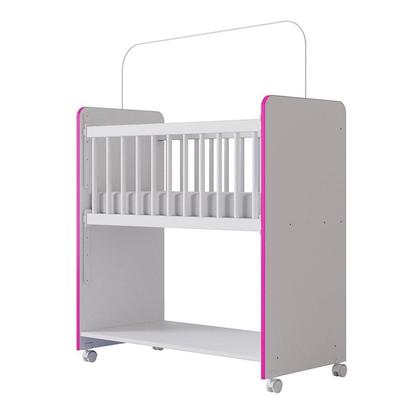 Imagem de Mini Berço Infantil Multifuncional Nicho Organizador Aconchego Branco