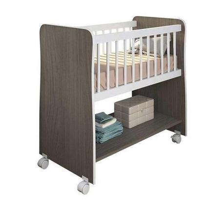 Imagem de Mini Berço Moiséis Rubi Nature/Branco com Colchão - Peternella