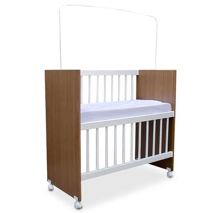 Imagem de Mini Berço Moisés Ambiente Alegria Branco Amadeirado com Colchão  Veronez