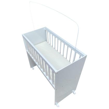 Imagem de Mini Berço Moises Com Rodizio e Colchão -Branco