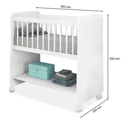 Imagem de Mini Berço Moisés Rubi Branco com Colchão - Peternella