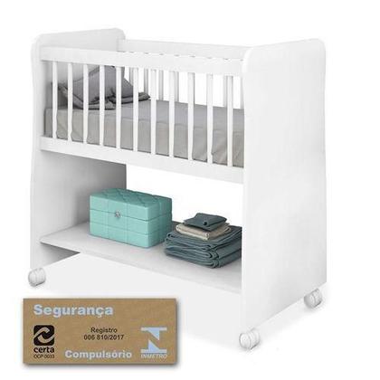 Imagem de Mini Berço Moisés Rubi Branco com Colchão - Peternella