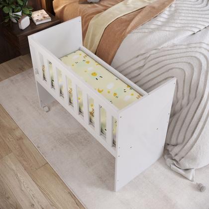 Imagem de Mini Berço Nina Chiqueirinho Pequeno Quarto Infantil Unissex com Colchão
