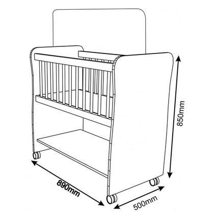 Imagem de Mini Berço Rubi Nature/Branco - Peternella