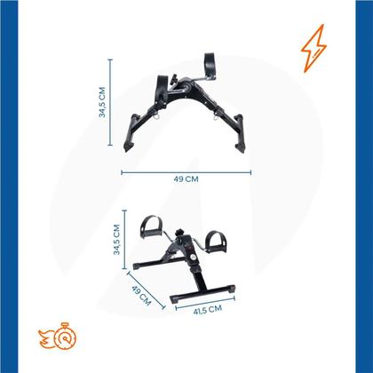 Imagem de Mini Bicicleta de Exercício Bike Portátil Ergométrica Modelos E13 Branca Tradicional ou E14 Preta Compacta LCD