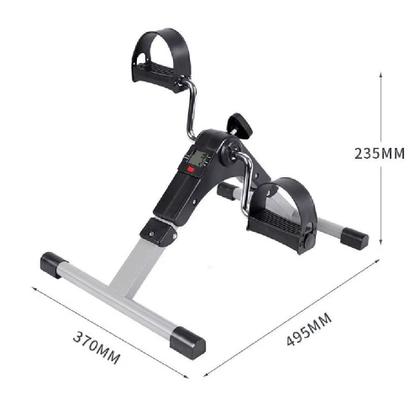 Imagem de Mini bicicleta fisioterapia ergometrica bike lcd simulador pedal dobravel fitness perna e braco com ciclo computador por