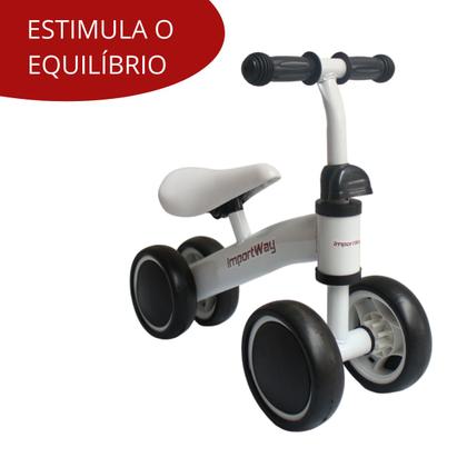 Imagem de Mini Bicicleta Infantil Balance Sem Pedal Triciclo Branco C/ Inmetro