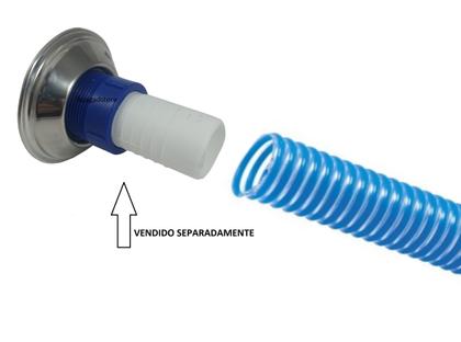 Imagem de Mini Bico Aspiracao Inox Redondo Piscina Alvenaria Cano 50mm