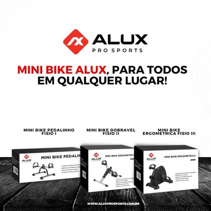 Imagem de Mini Bike Dobrável Portátil Fisio II Alux Pro Sports  Exercício Braços e Pernas com Display e Ajuste de Intensidade