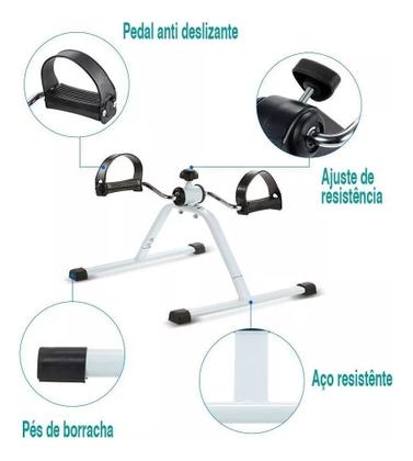 Imagem de Mini Bike Ergométrica Fisioterapia Exercitador Supermedy