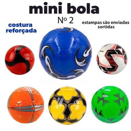 Imagem de Mini Bola De Futebol N 2 Colorida Para Crianças