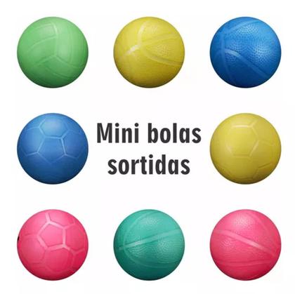 Imagem de Mini Bola De Vinil Dente De Leite Futebol Kit C/ 12 Atacado