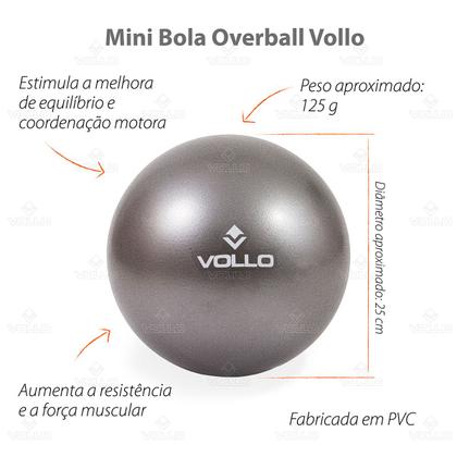 Imagem de Mini Bola Overball de Exercícios 25cm PVC Pilates Yoga Fisioterapia Vollo