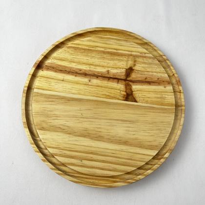 Imagem de Mini Boleira Artesanal Madeira Vidro Listras Porta Doce 20cm