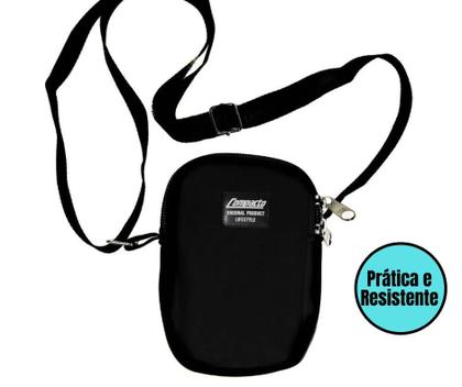 Imagem de Mini Bolsa Shoulder Bag Tiracolo Pequena Pochete Necessaire Feminina Masculina Com Alça Transversal