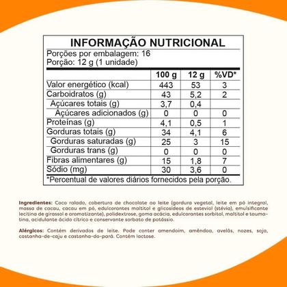 Imagem de Mini Bombom com Coco Flormel Mini+ 12g