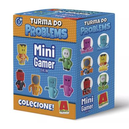 Imagem de Mini Boneco Gamer Skin Mel Coleção Turma do Problems 12cm