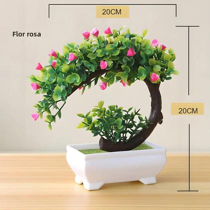 Imagem de Mini Bonsai Artificial - Árvore em Pote para Decoração de Casa e Jardim