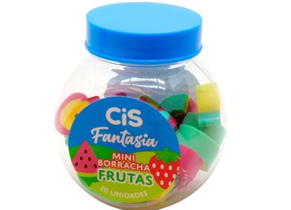 Imagem de Mini Borracha Cis Fantasia Caixa Com 4 Potes Com 20 Unid cada