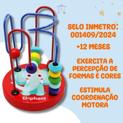 Imagem de Mini Brinquedo Educativo Labirinto Aramado Montanha Russa Infantil Madeira Pedagógico Montessori