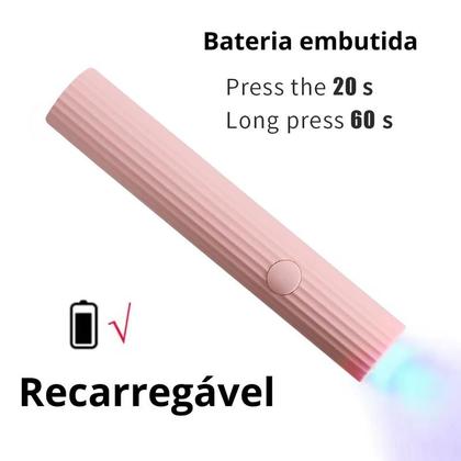 Imagem de Mini Cabine Portátil USB Lanterna Led UV Secagem Gel Unhas