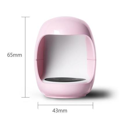 Imagem de Mini Cabine Secador Unha Portátil Individual ROSA Rápido Esmalte com LED luz UV